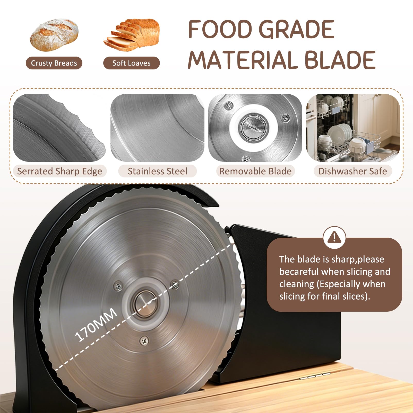 BREAD SLICER MANUAL ADJUSTABLE 1-20MM SUCTION CUPS FOLDING Manufacturer code LIROPAU