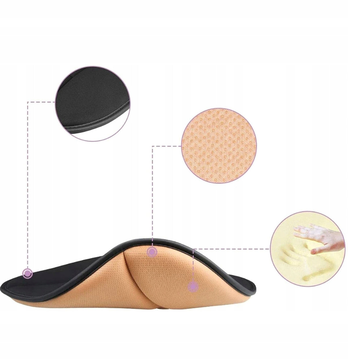 BREATHABLE, COMFORTABLE AND NON-SLIP CAR SEAT CUSHION Product weight with unit packaging 0.39 kg
