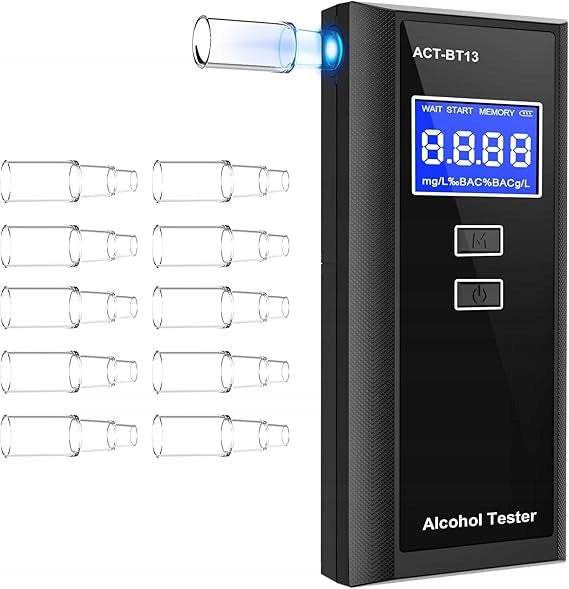 BREATHALYZER PROFESSIONAL CASE CALIBRATION 10 MOUTHPIECES ACCURACY AS POLICE