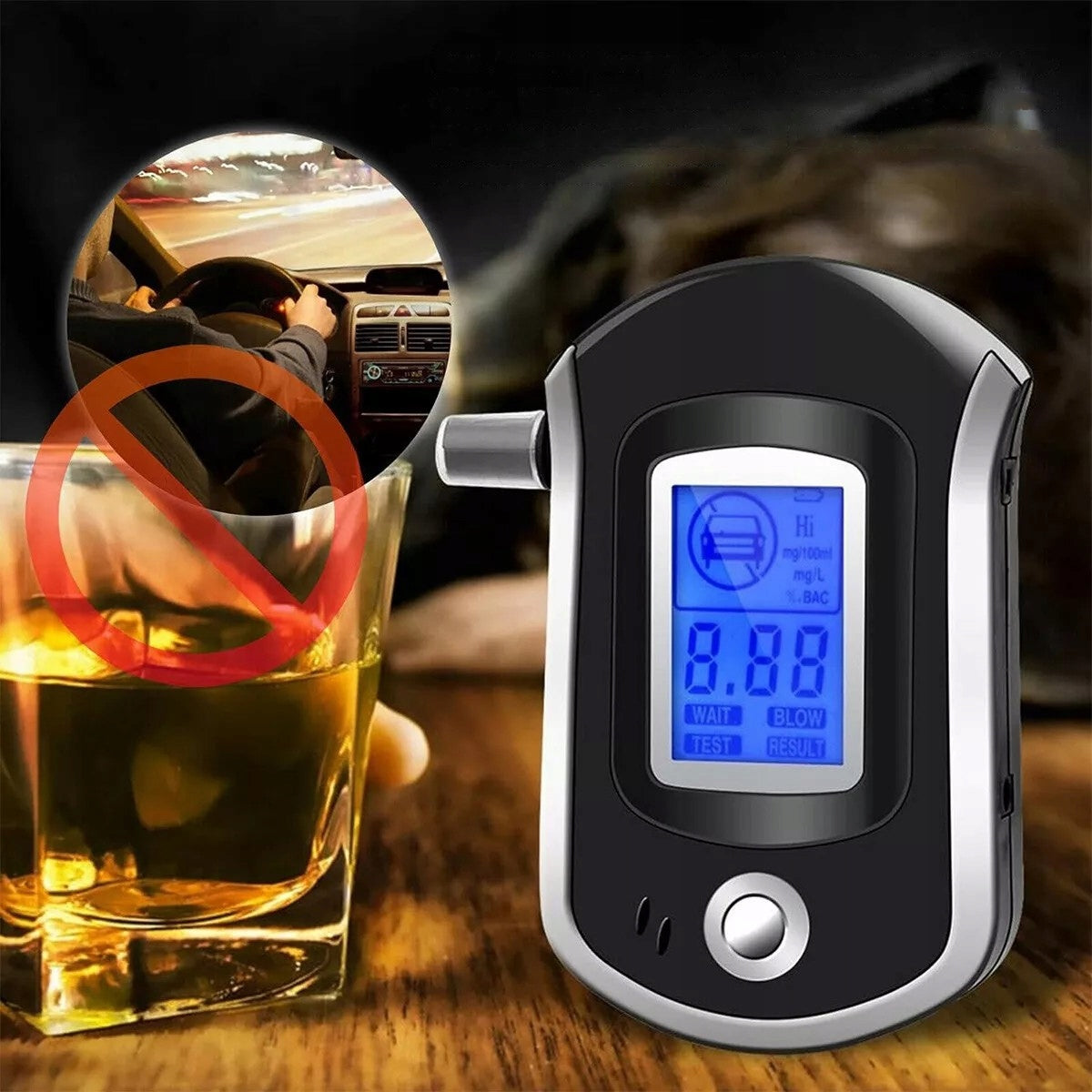 BREATHALYZER PROFESSIONAL CASE CALIBRATION 20 MOUTHPIECES ACCURACY AS POLICE Model DDSJVHGJHHW3