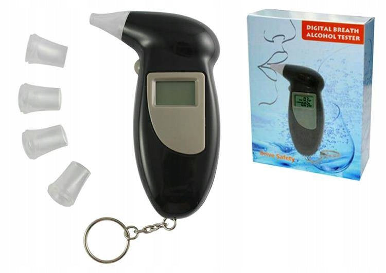 BREATHALYZER WITH REPLACEABLE MOUTHPIECES 5 LCD TIPS WITHOUT CALIBRATION ALKOTEST BRELO Manufacturer code 41196