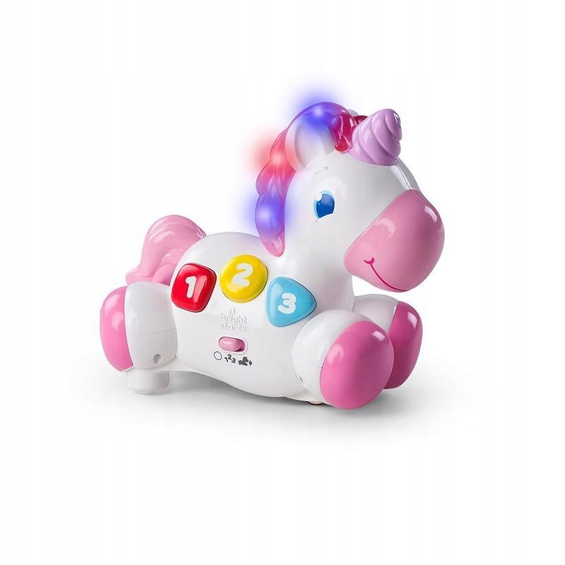 BRIGHT STARTS INTERACTIVE UNICORN TOY ROCK & GLOW LIGHT SOUNDS Brand Bright Starts