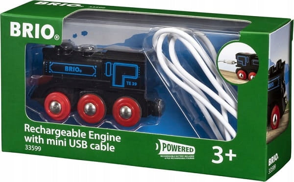 BRIO Black locomotive with battery and mini USB 33599