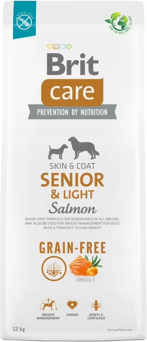 BRIT Grain-free Senior & Light Salmon dry dog food salmon 12 kg