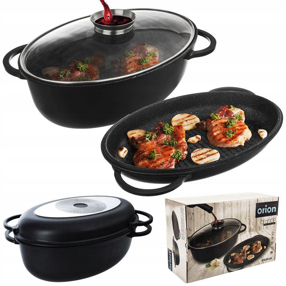 BRITTANY GRANITE PAN GOOSE GRILLED PAN FOR BAKING 3in1