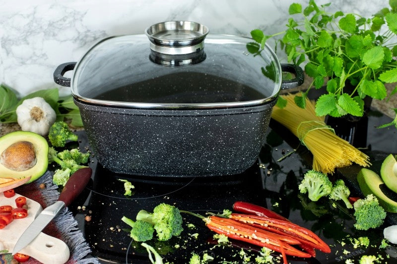 BRITTANY Square Pot 5,5 L GOOSER with Lid 26 x 26cm INDUCTION GAS Manufacturer code EB-8114