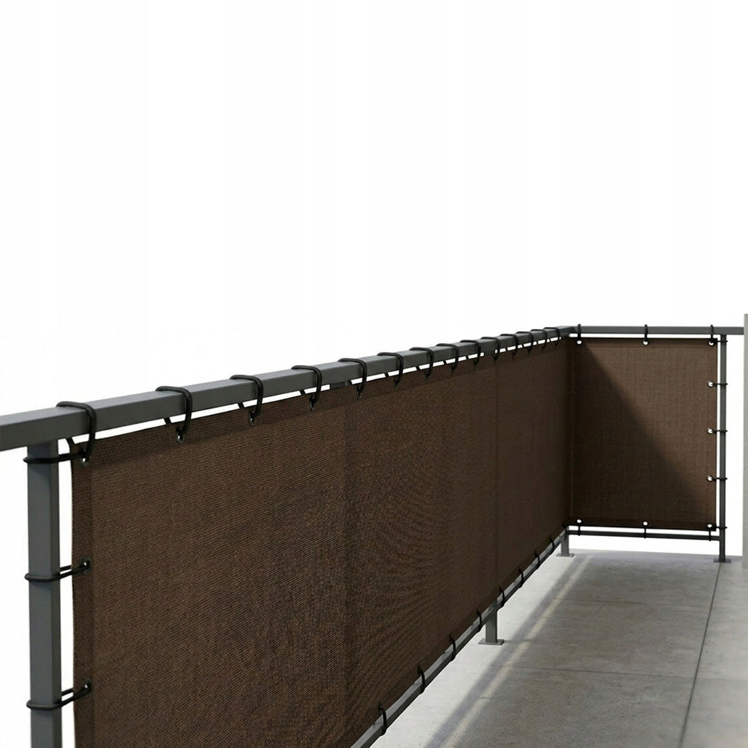 BROWN BALCONY COVER BALCONY MAT TERRACE PROTECTS THE SUN FROM THE WIND =0.9x6m Kind cover, mat