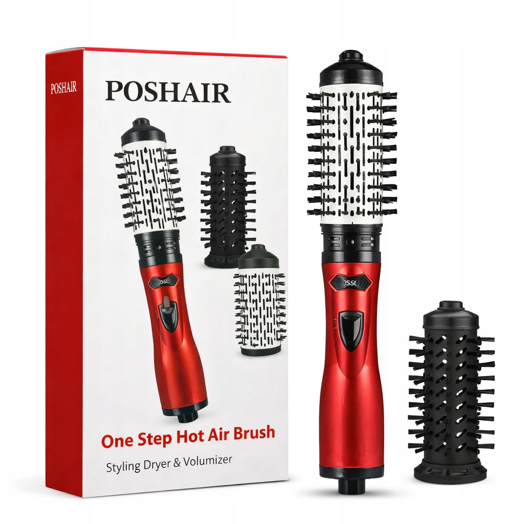 BRUSH DRYER STRAIGHTENER CURLER 3in1 WITH 2 TIPS