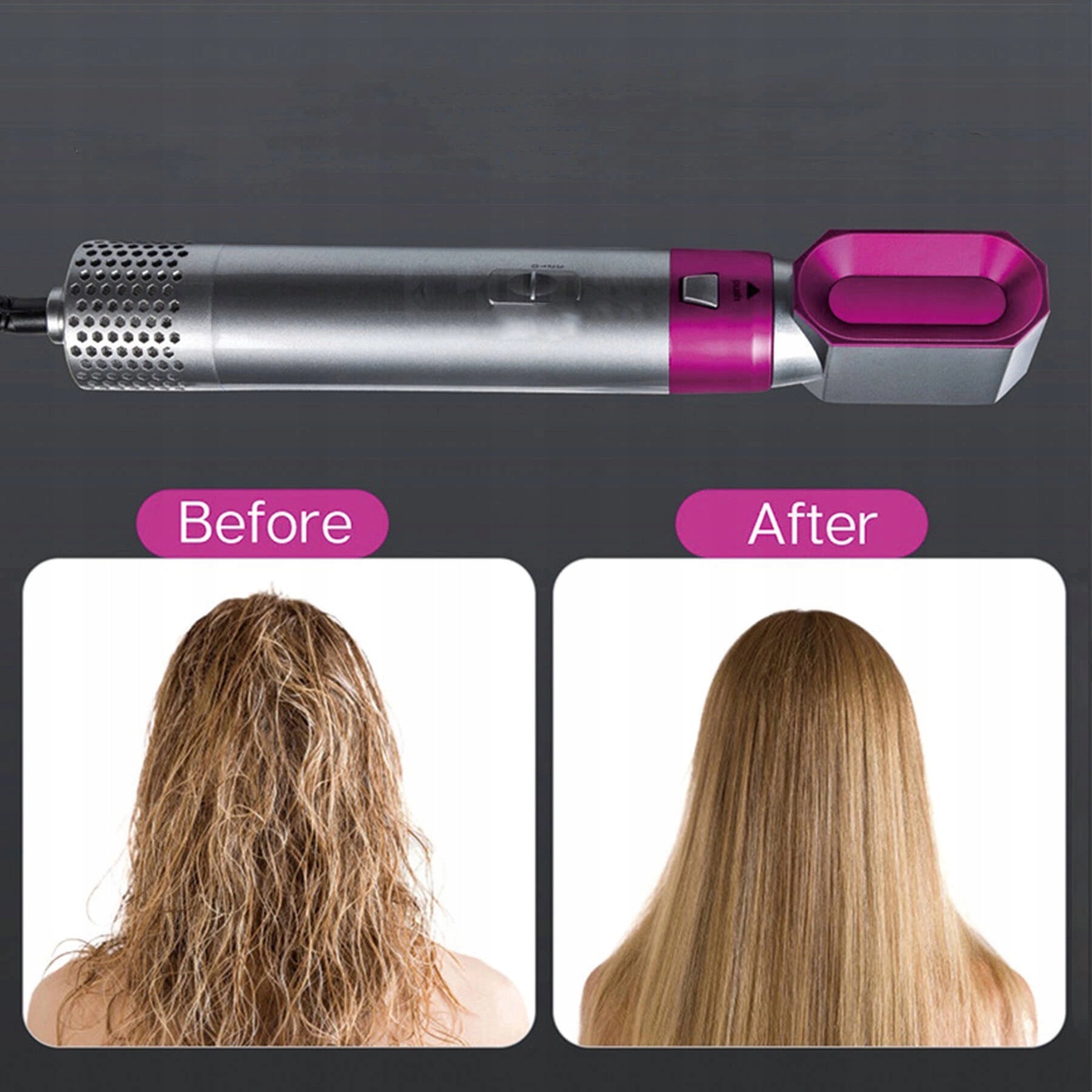 BRUSH HAIR DRYER STRAIGHTENER 5IN1 SET IONIZATION 5 TIPS Model 5907419720688