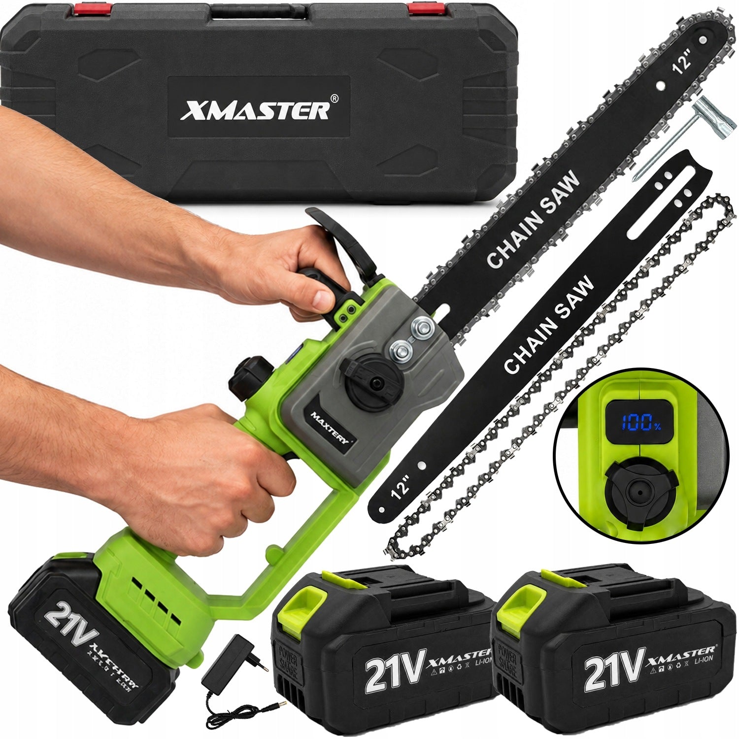 BRUSHLESS CHAINSAW CORDLESS BRANCH SAW 12 INCHES 2XAKU