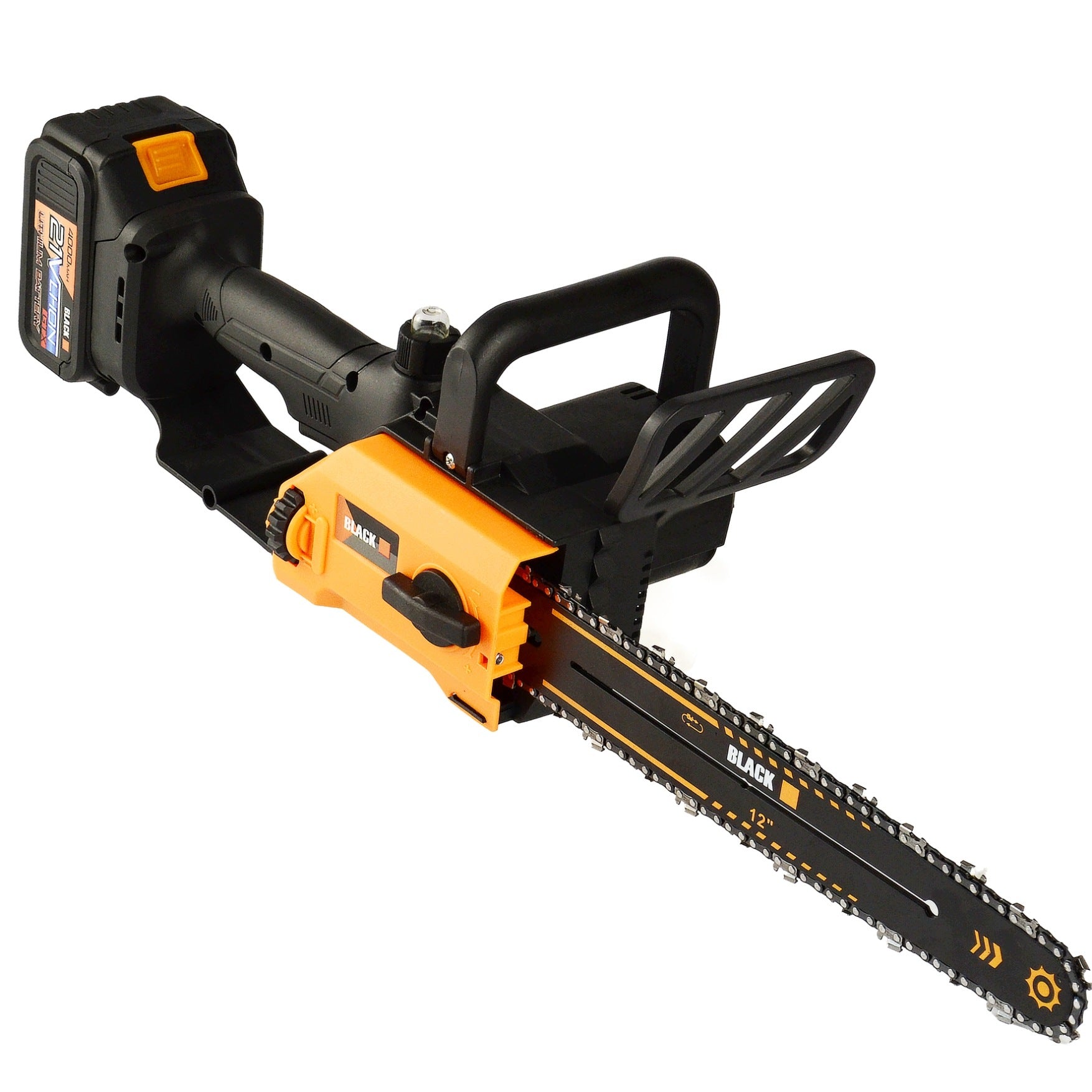 BRUSHLESS CORDLESS CHAINSAW 12" BLACK 21V 12" 30CM 2x4AH Manufacturer code 53743