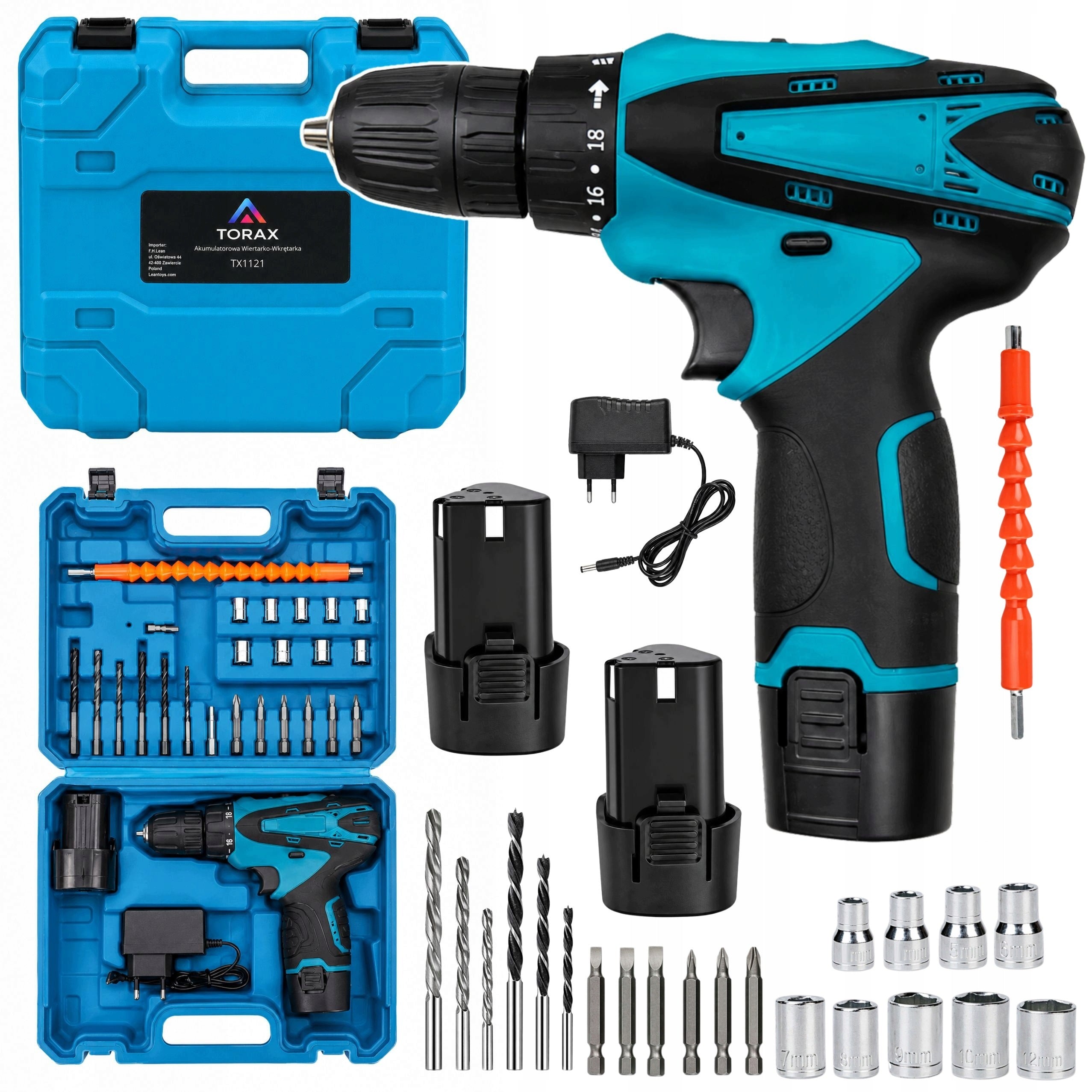 BRUSHLESS CORDLESS DRILL/DRIVER 2xBATTERY CHARGER SET Packaging status original