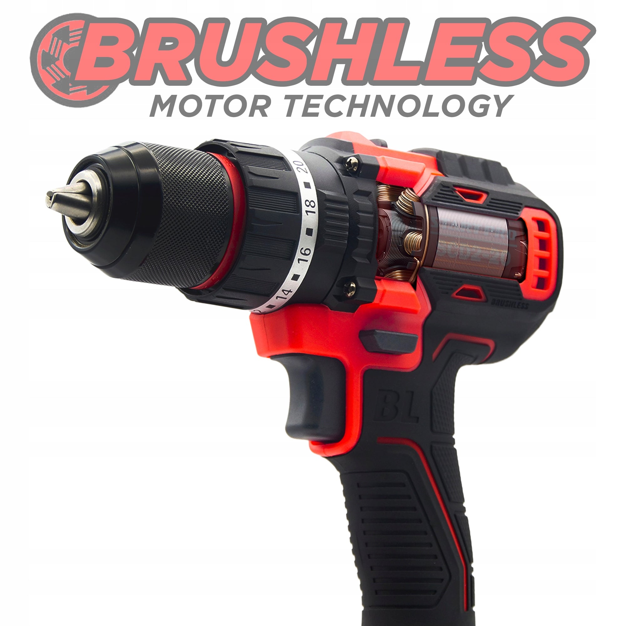BRUSHLESS CORDLESS IMPACT DRILL 95N/m 2x4Ah+HANDLE Packaging status original