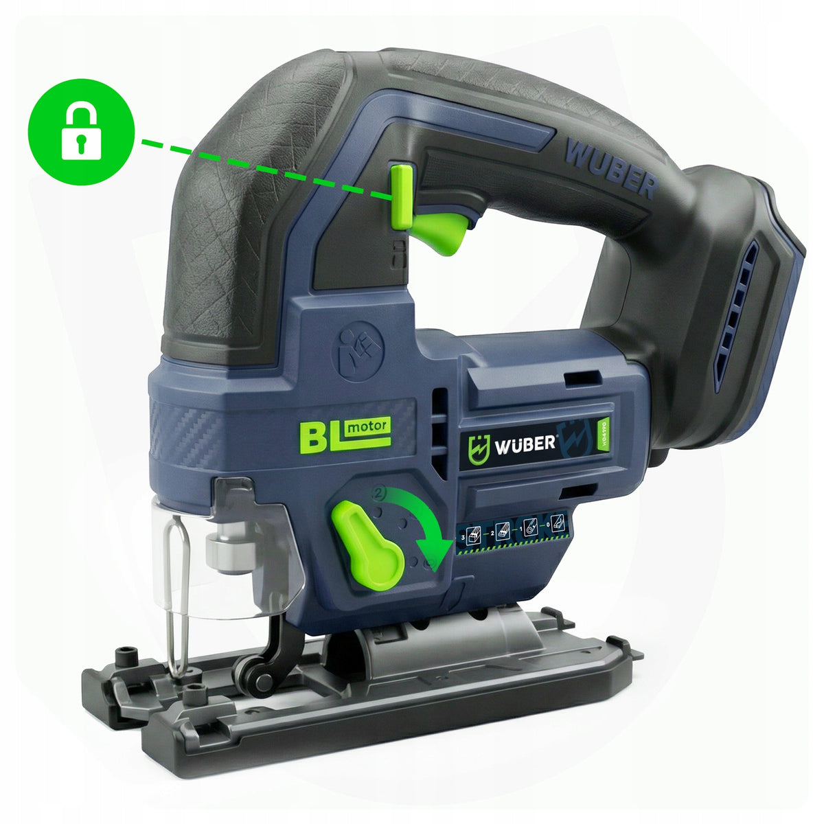 BRUSHLESS CORDLESS JIGSAW 20V SPEED/JUMP/FOOT ADJUSTMENT Manufacturer code W04190 WYRZYNARKA AKUMULATOROWA BEZSZCZOTKOWA