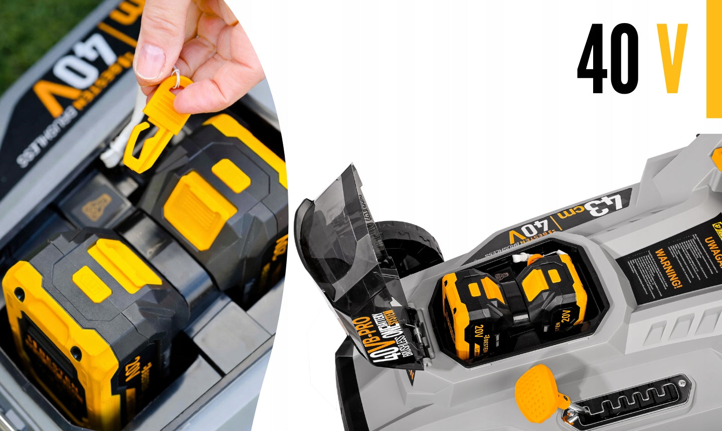 BRUSHLESS CORDLESS MOWER 43CM FOR GRASS 2X AKU 12AH STRONG BESTEN Manufacturer code BE0002918