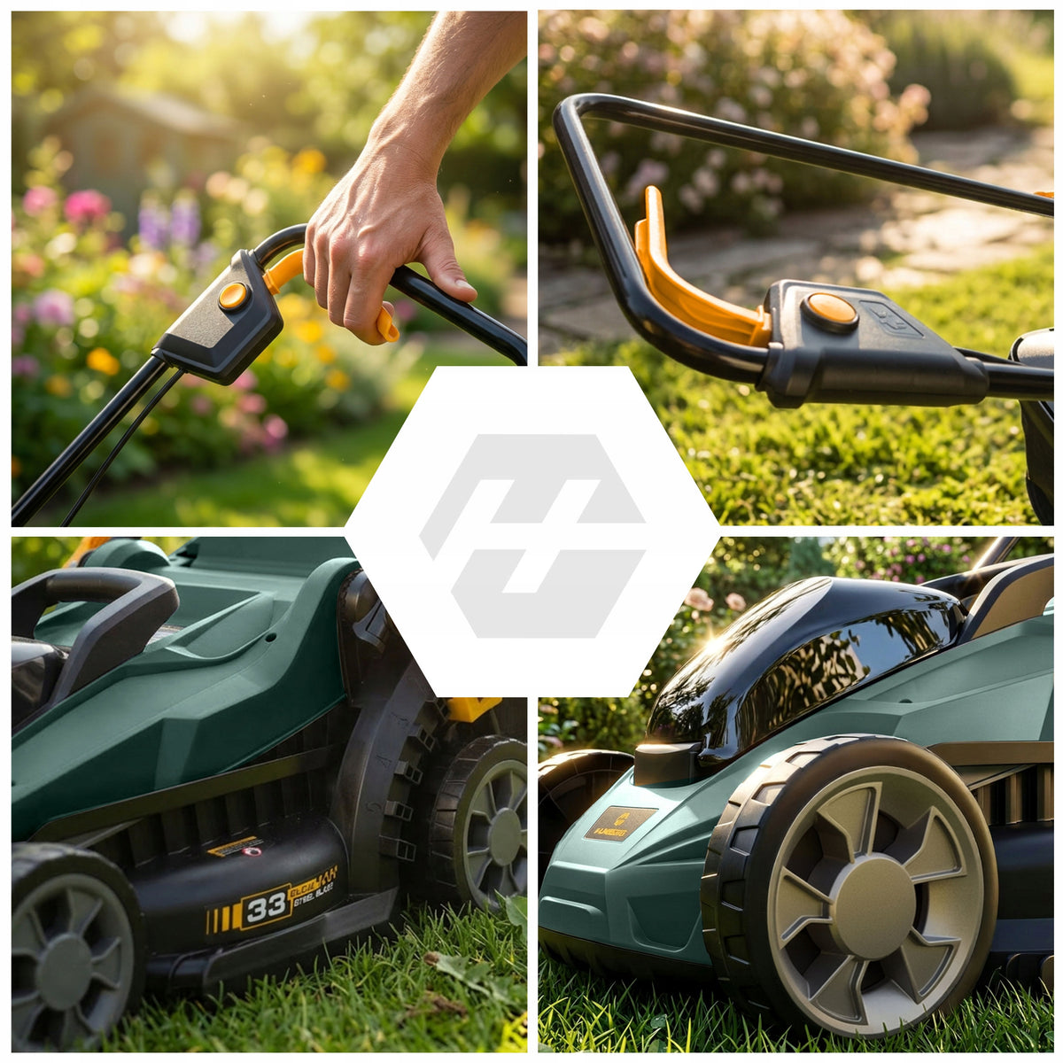 BRUSHLESS CORDLESS MOWER AKU LIGHT STRONG 33cm HUMBERG Packaging status original