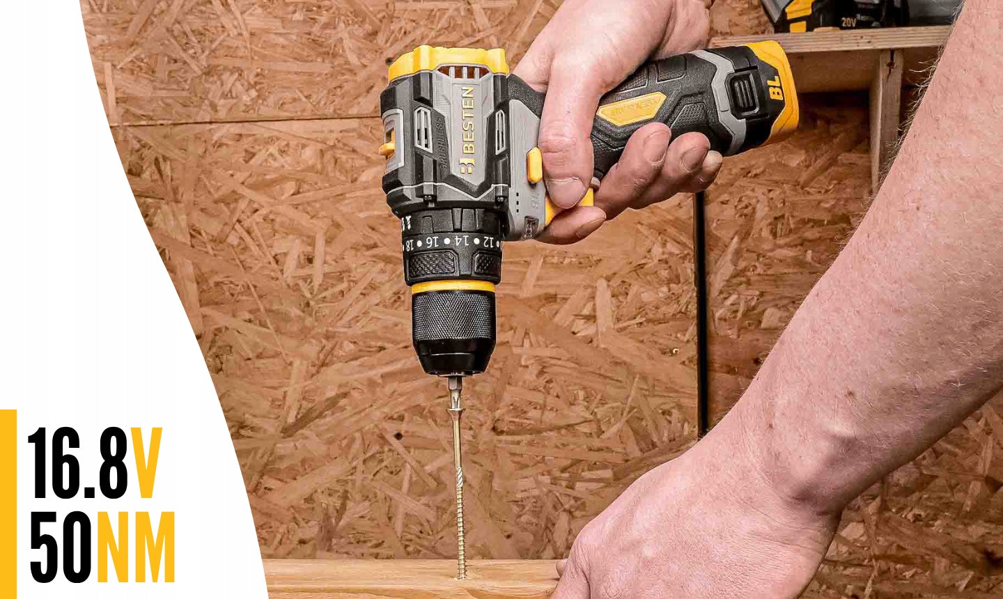 BRUSHLESS CORDLESS SCREWDRIVER WITH IMPACT SET 50NM BESTEN Manufacturer code BE0002886 2026