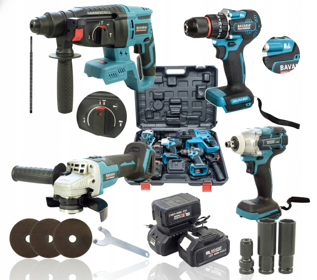 BRUSHLESS CORDLESS TOOL SET 4W1 21V 4000mAh Bavaria