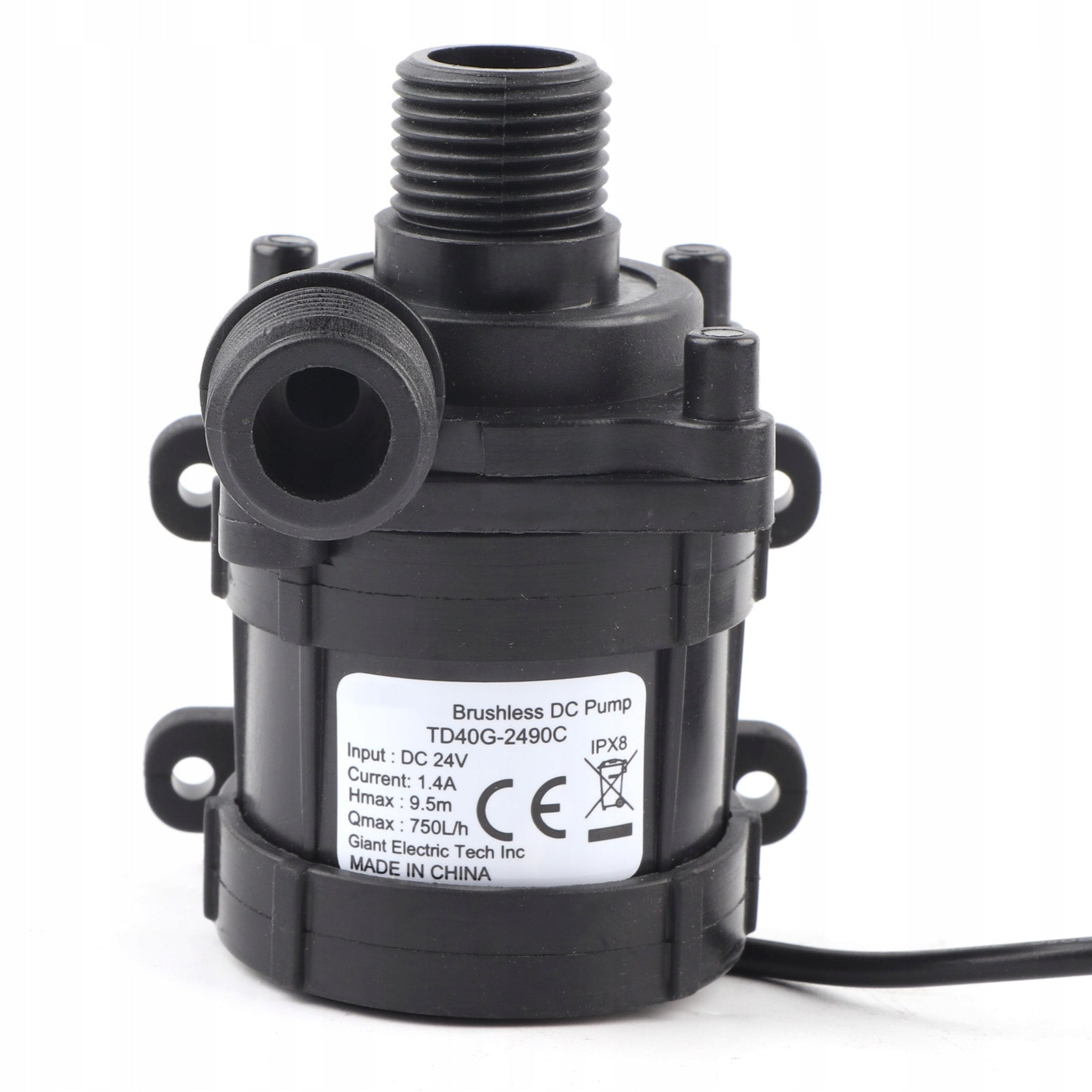 BRUSHLESS WATER PUMP 9*5*6.9CM DC24V 33W 750 L/H Manufacturer code 148169
