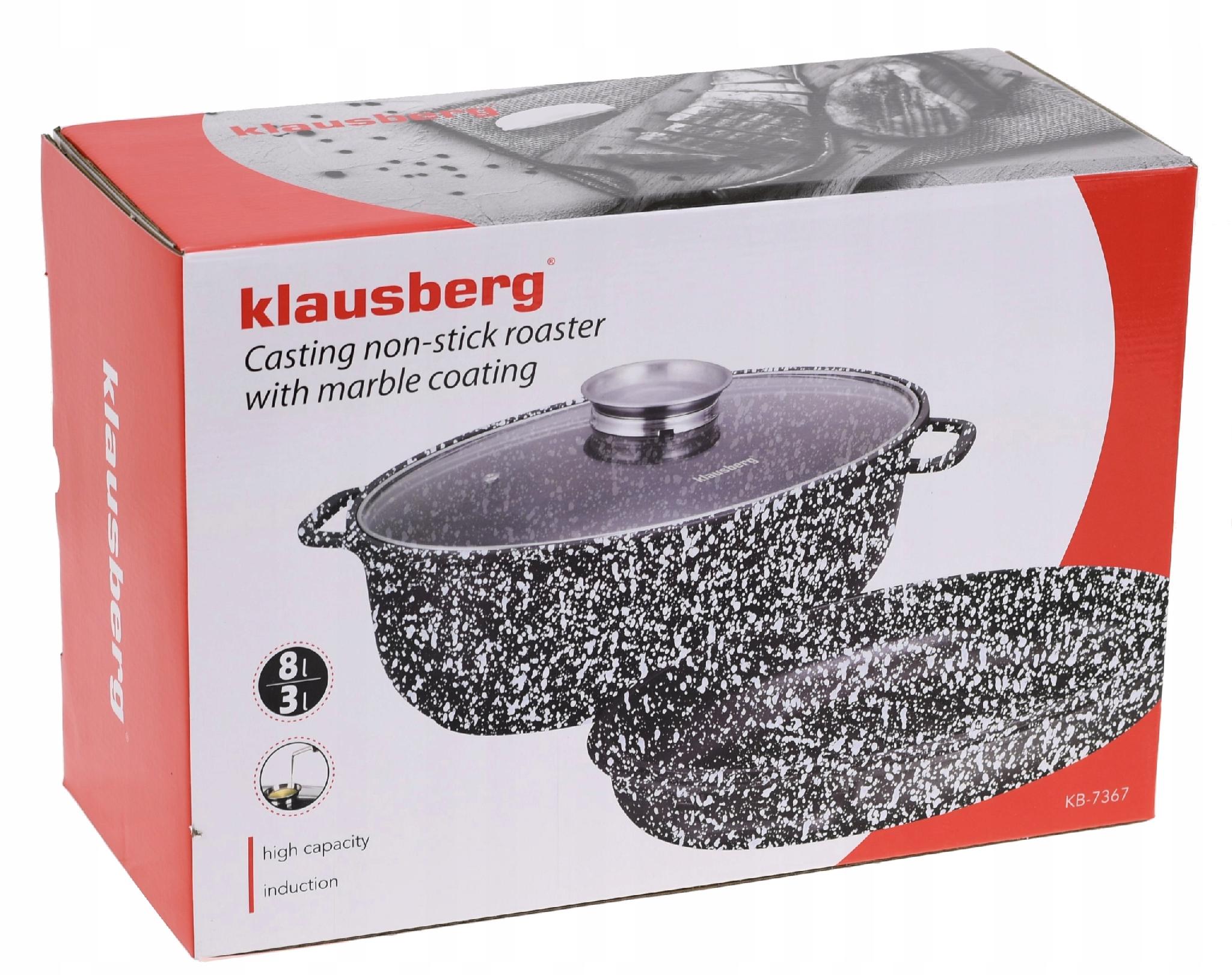 BRYTFANNA 8 L Marble Gooseberry PAN Pot INDUCTION GAS Brand Klausberg