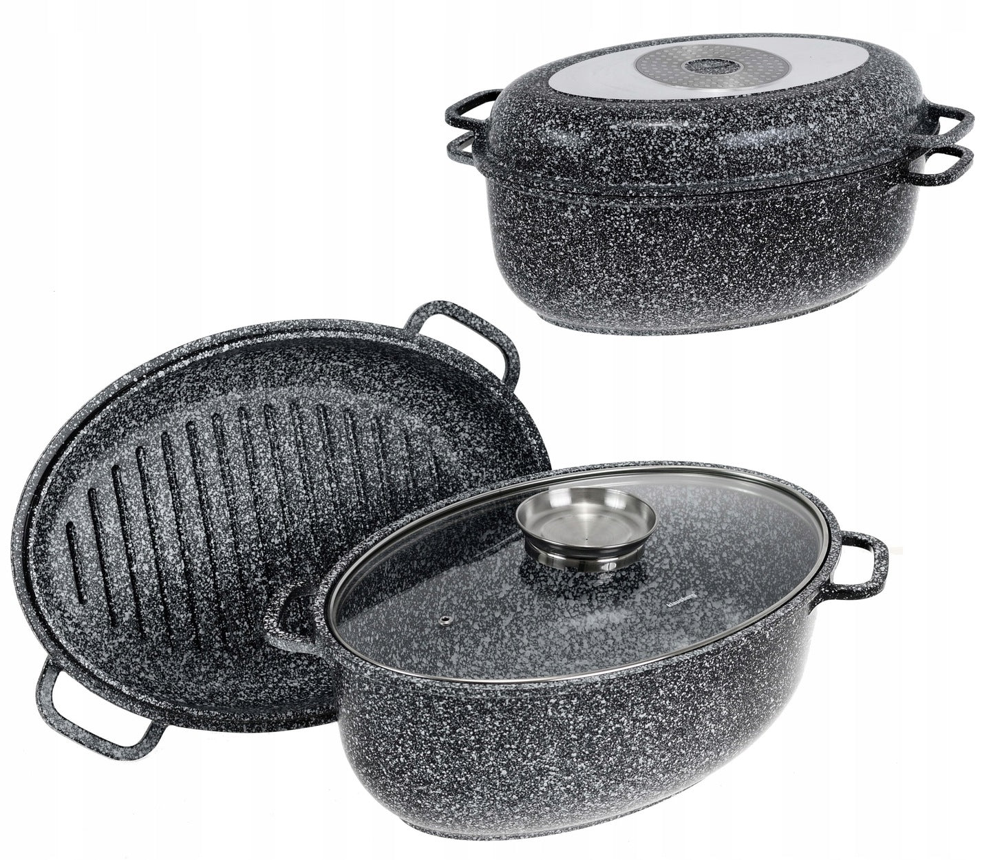 BRYTFANNA 8 L Marble Gooseberry PAN Pot INDUCTION GAS