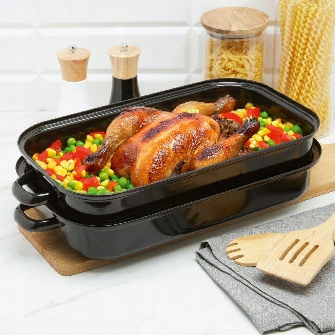 BRYTFANNA Enameled BAKING MOLD Rectangular Tadar 35x20x12,5 cm Packaging status original