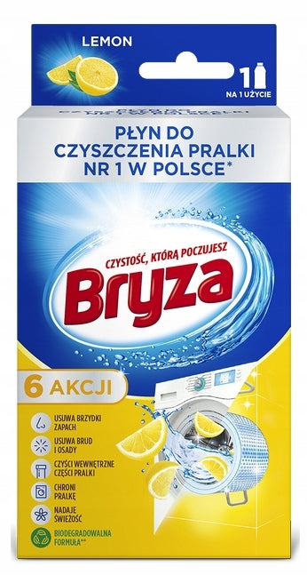 BRYZA WASHING MACHINE CLEANING FLUID STRONG LEMON 250ML