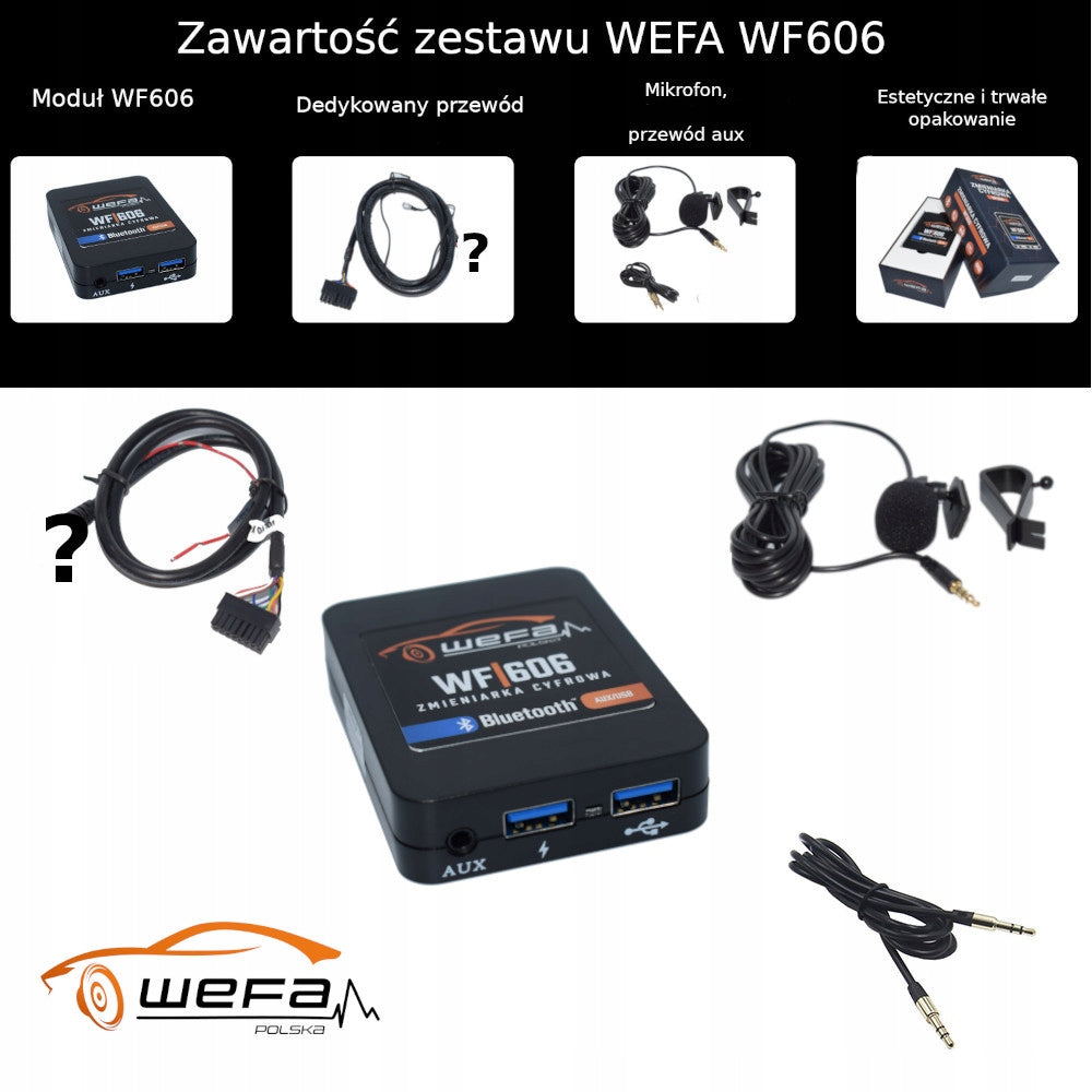 BT emulator USB 3.0 MP3 FLAC AUDI SEAT SKODA VW Manufacturer code WF606