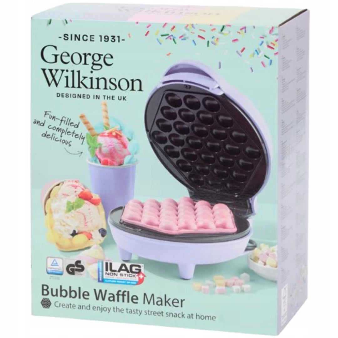 BUBBLE WAFFLE MAKER NON-STICK COATING PURPLE Ø18 Manufacturer code George Wilkinson