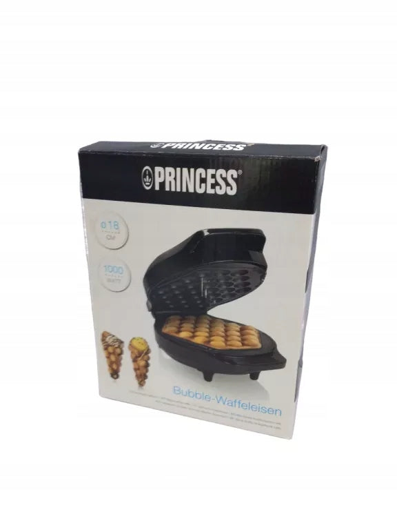 BUBBLE WAFFLE MAKER PRINCESS BLACK 1000 W 18CM Packaging status original
