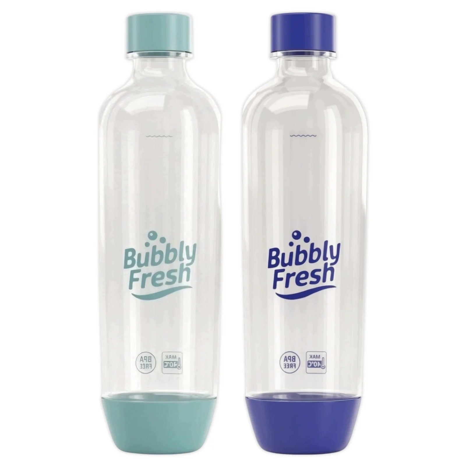 BUBBLYFRESH Carbonate and water bottles 1L x 2pcs for Sodastream saturator