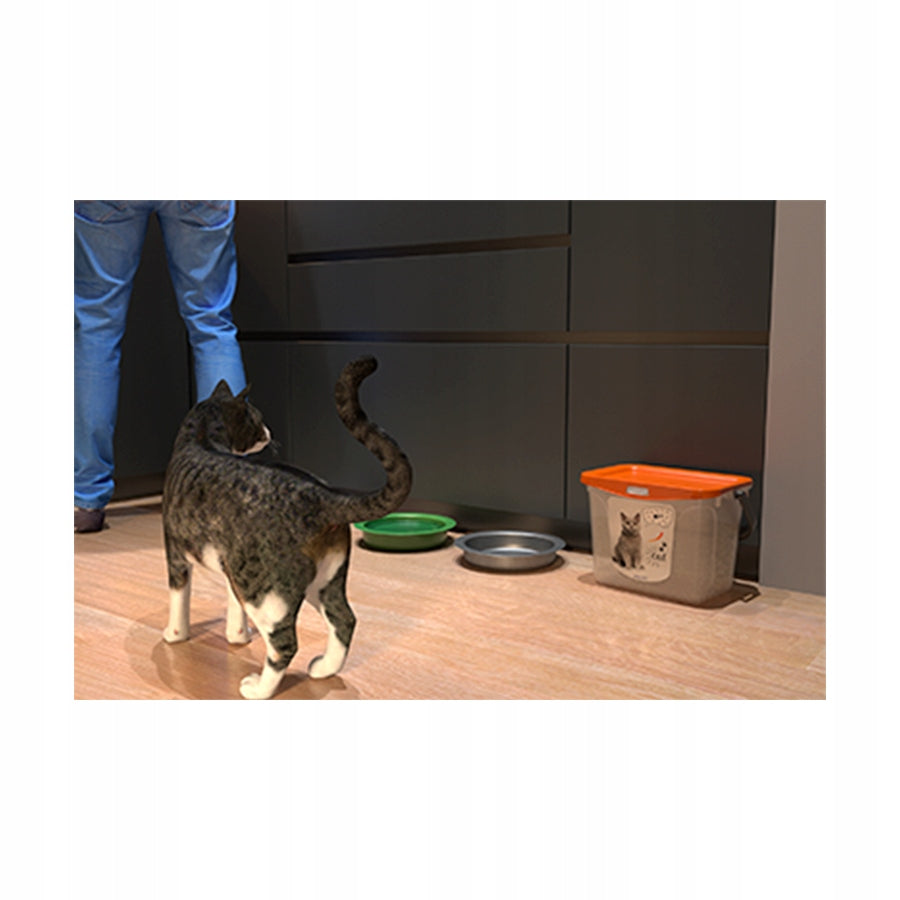 BUCKET BOX WITH COVER SCALE FOR DRY FOOD CAT LITTER SPATULA 6L Manufacturer code 0726260406085