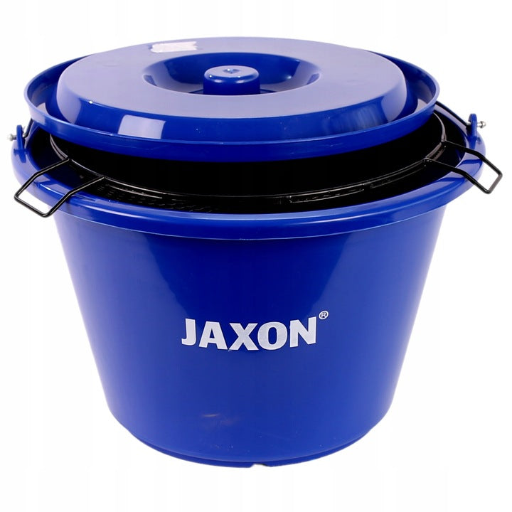 BUCKET + METAL SIEVE + COVER Jaxon 18L Fishing FOR BAIT