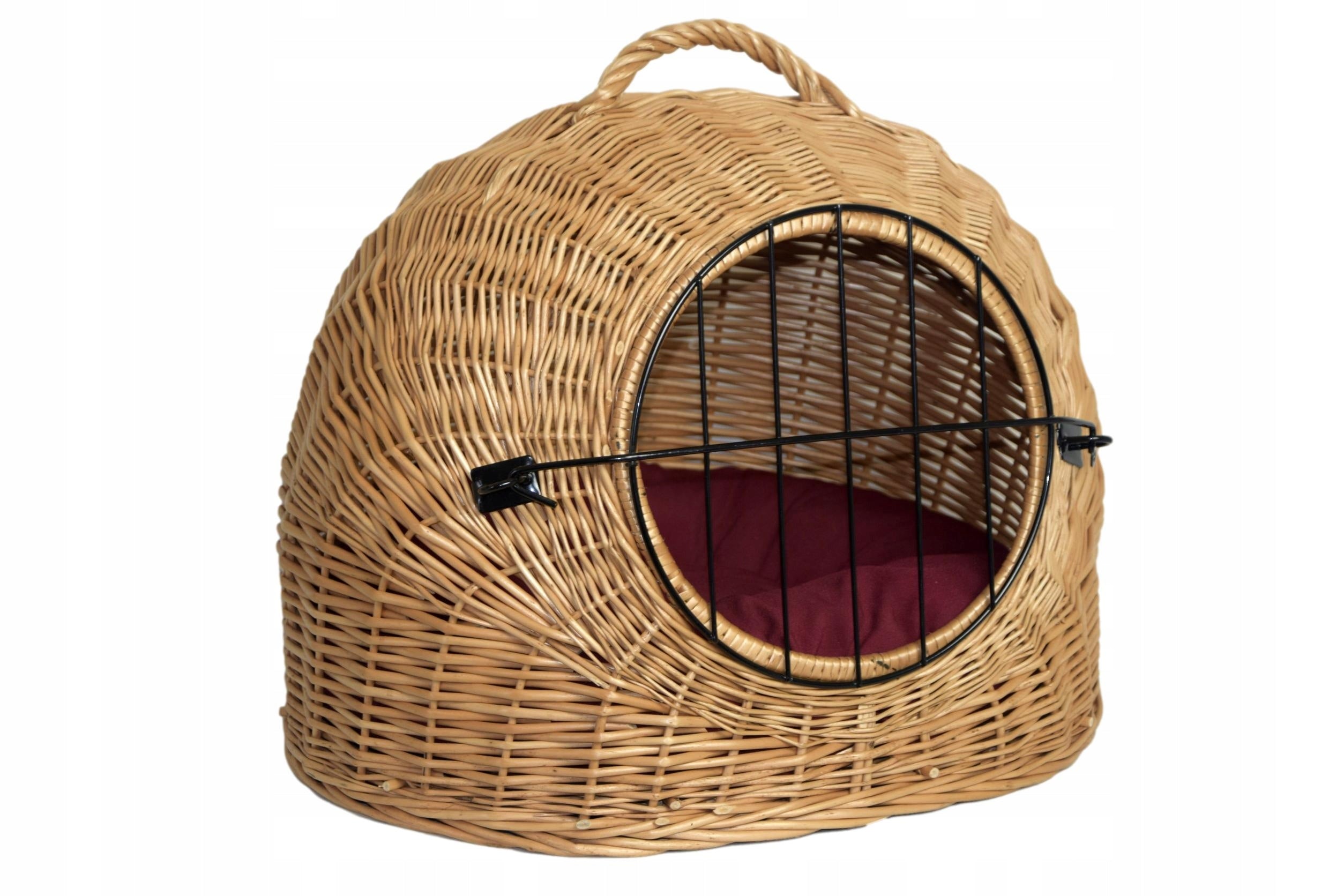 BUDA wicker cat carrier + pillow Color brown