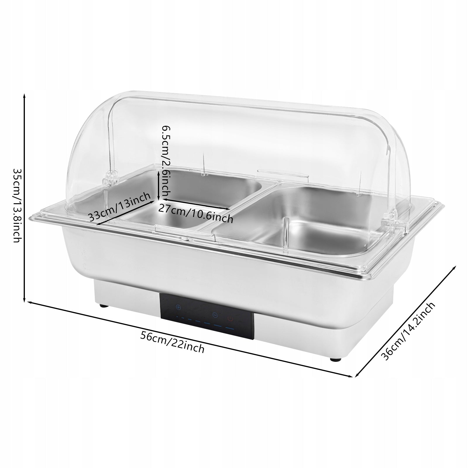 BUFFET FOOD HEATER WITH LED TEMPERATURE CONTROL 9L Brand no brand