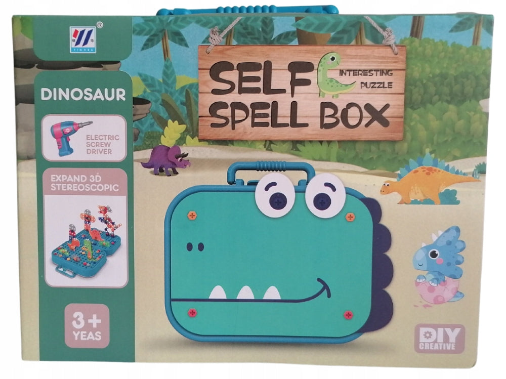 BUILDING BLOCKS Movable TWISTED 3D SCREWDRIVER Suitcase DINOSAUR Packaging status original