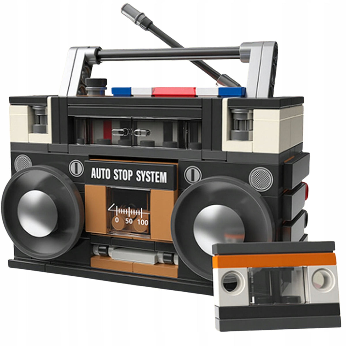 BUILDING BLOCKS RETRO BOOM BOX RADIO CASSETTE TAPE RECORDER 3D 168 EL Brand no brand