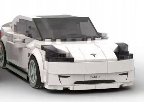 BUILDING BLOCKS TESLA 3 MODEL CAR WHITE 278 ELEMENTS GIFT Manufacturer code RE-1360