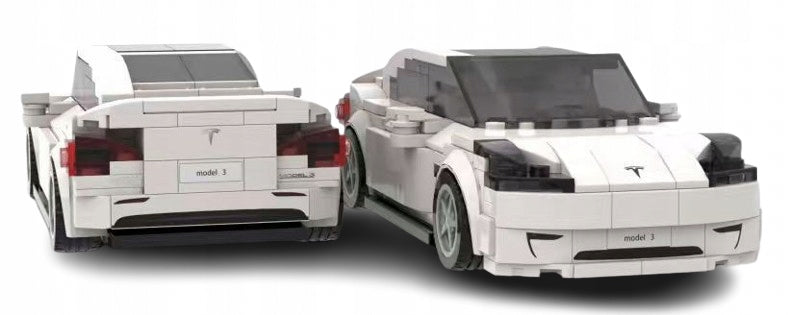 BUILDING BLOCKS TESLA 3 MODEL CAR WHITE 278 ELEMENTS GIFT