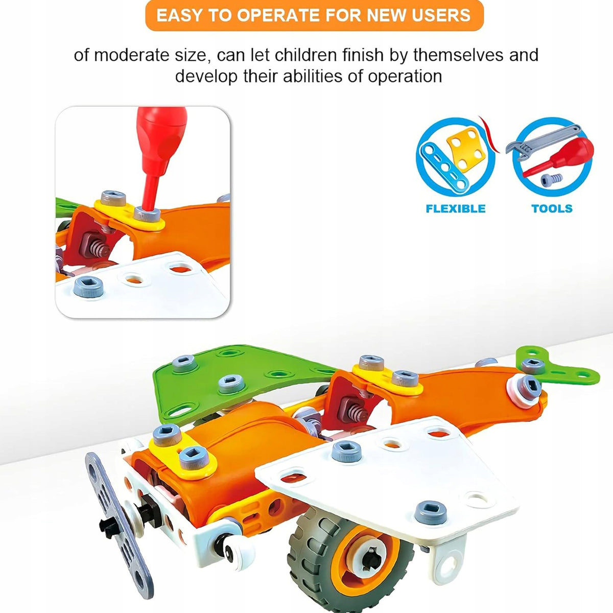 BUILDING BLOCKS VEHICLES STEM 163 EL. SET XXL WOOPIE BUILDINGS SENSO Manufacturer code 5906280652814