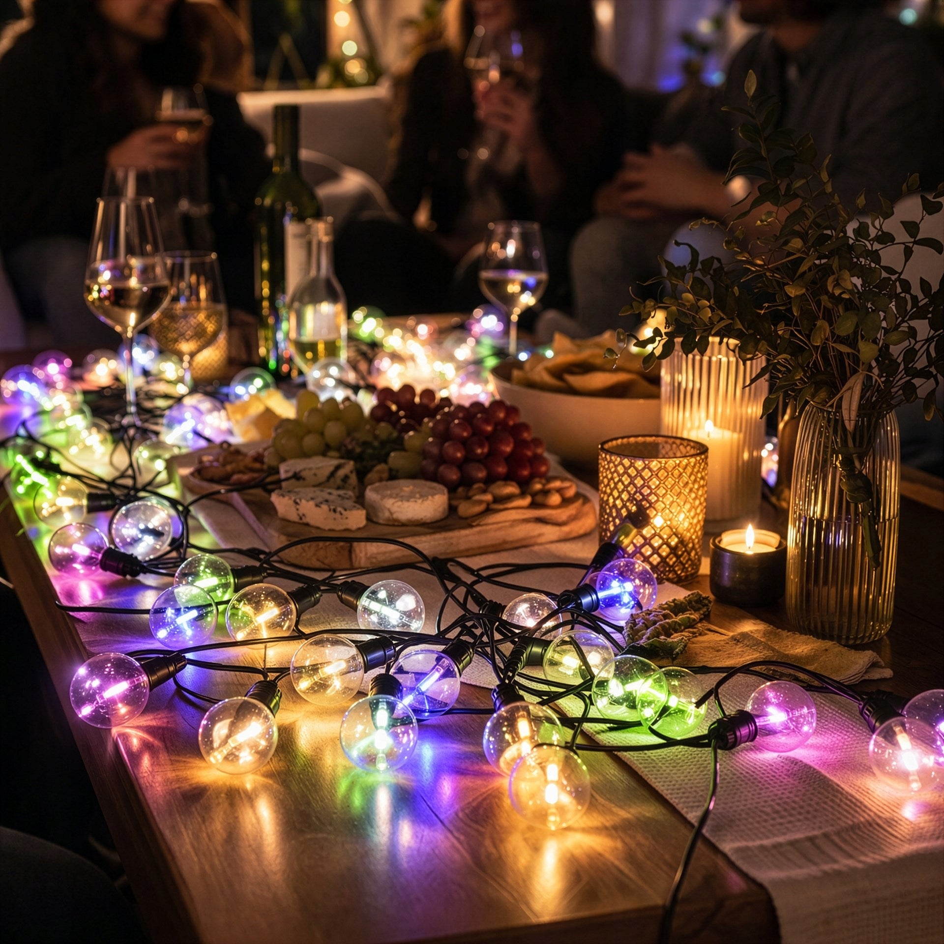 BULB GARLAND 20 LED MULTICOLOR OUTDOOR LIGHTS ELECTRICITY LIGHTING Length 1300 cm
