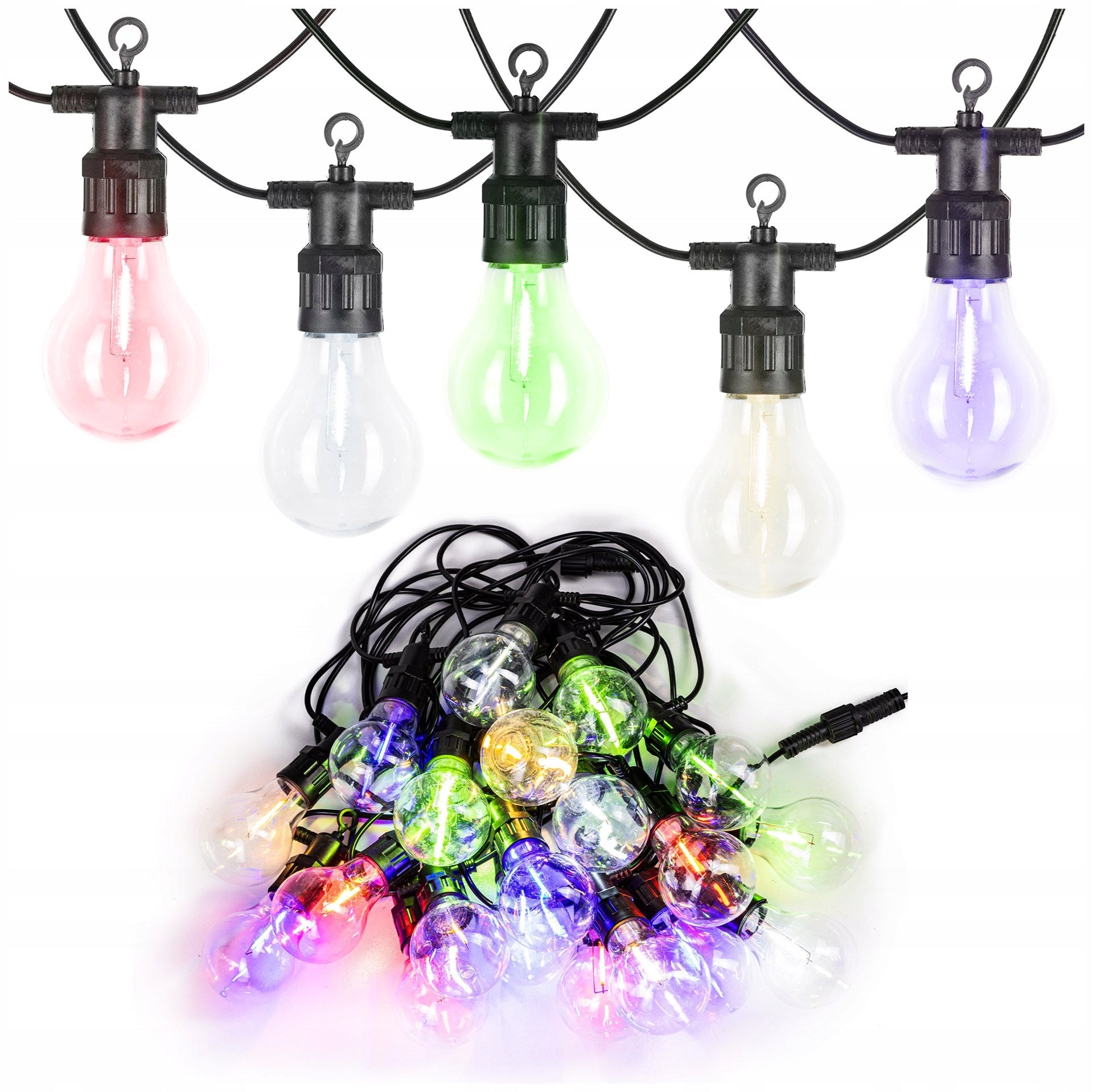 BULB GARLAND 20 LED MULTICOLOR OUTDOOR LIGHTS ELECTRICITY LIGHTING Number of light points 11 - 20