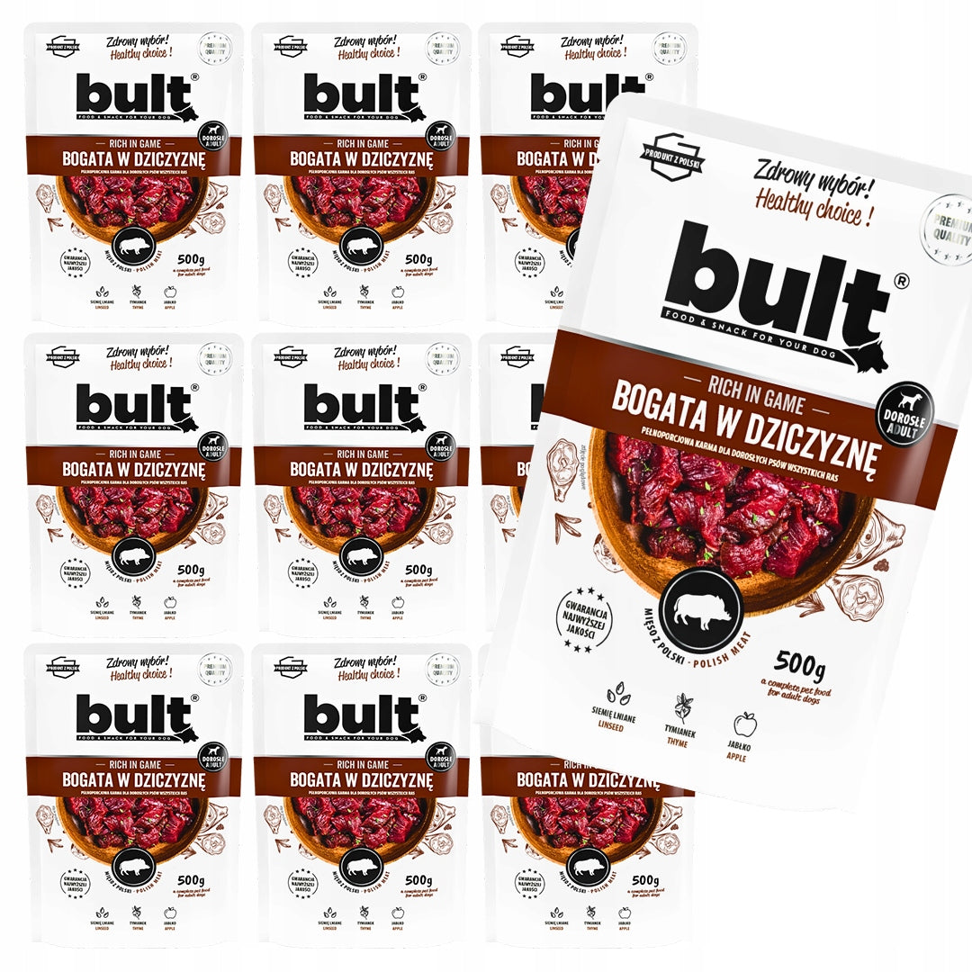 BULT Wet Dog Food Sachet Minc Rich in venison 10x500g