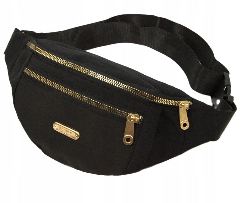 BUM BAG BLACK THREE-CHAMBER WOMEN'S SACHET FOR A TRIP Brand no brand