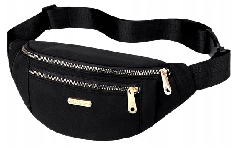 BUM BAG BLACK THREE-CHAMBER WOMEN'S SACHET FOR A TRIP Manufacturer code 5904933502011