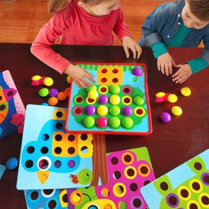 BUTTON PUZZLE STIMULATING MOTOR SKILLS MOSAIC GAME TRAINING LITTLE HAND Character/Title other