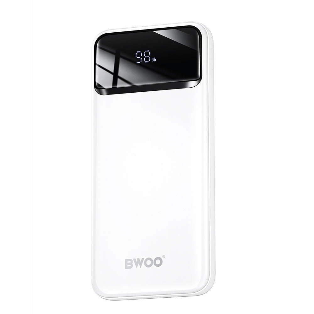 BWOO Ultra thin power bank 22,5W, 10000mAh, white fast charging
