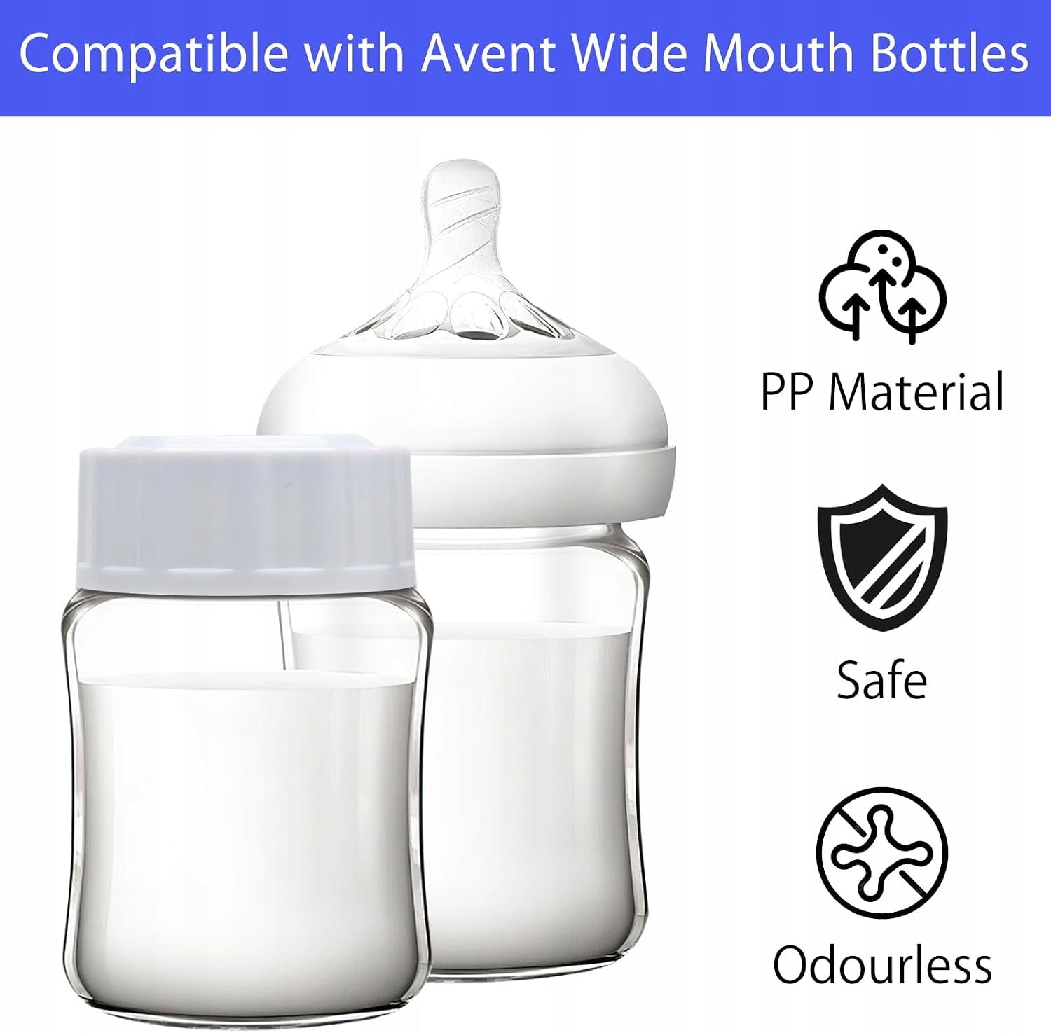 Baby Bottle Nuts, 6 Pieces, Av Bottle Travel Caps Brand no brand