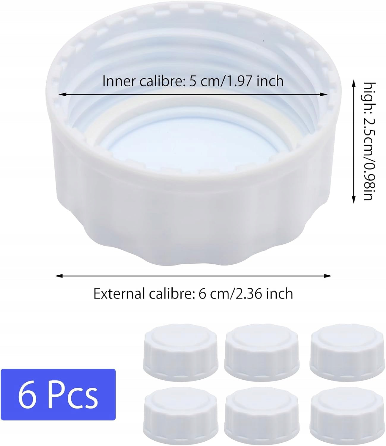 Baby Bottle Nuts, 6 Pieces, Av Bottle Travel Caps Manufacturer code Bez marki