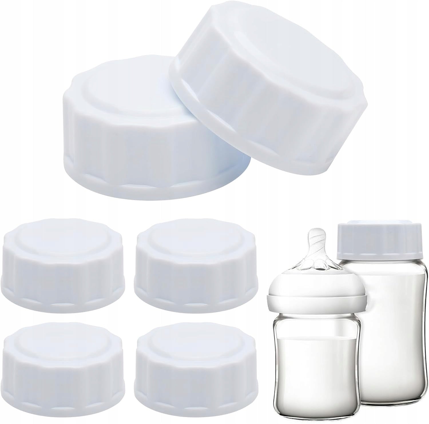 Baby Bottle Nuts, 6 Pieces, Av Bottle Travel Caps